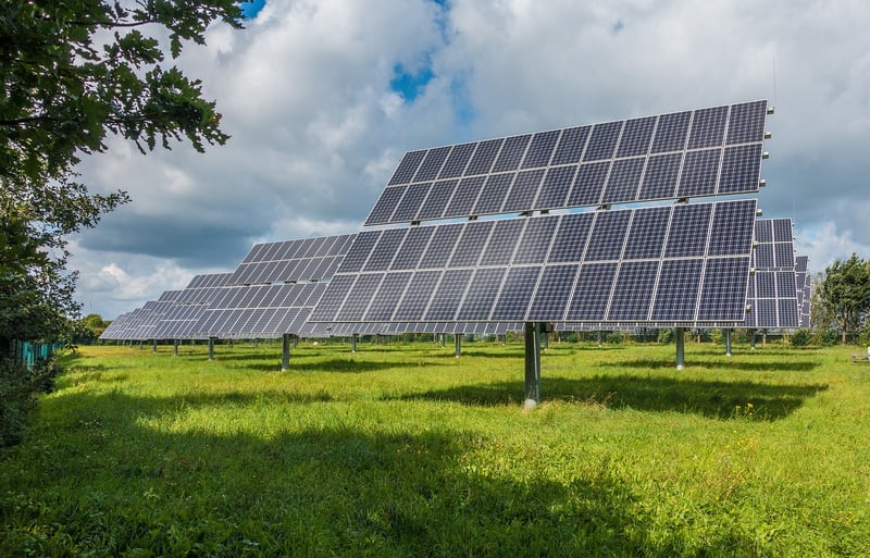 Solar panels in space